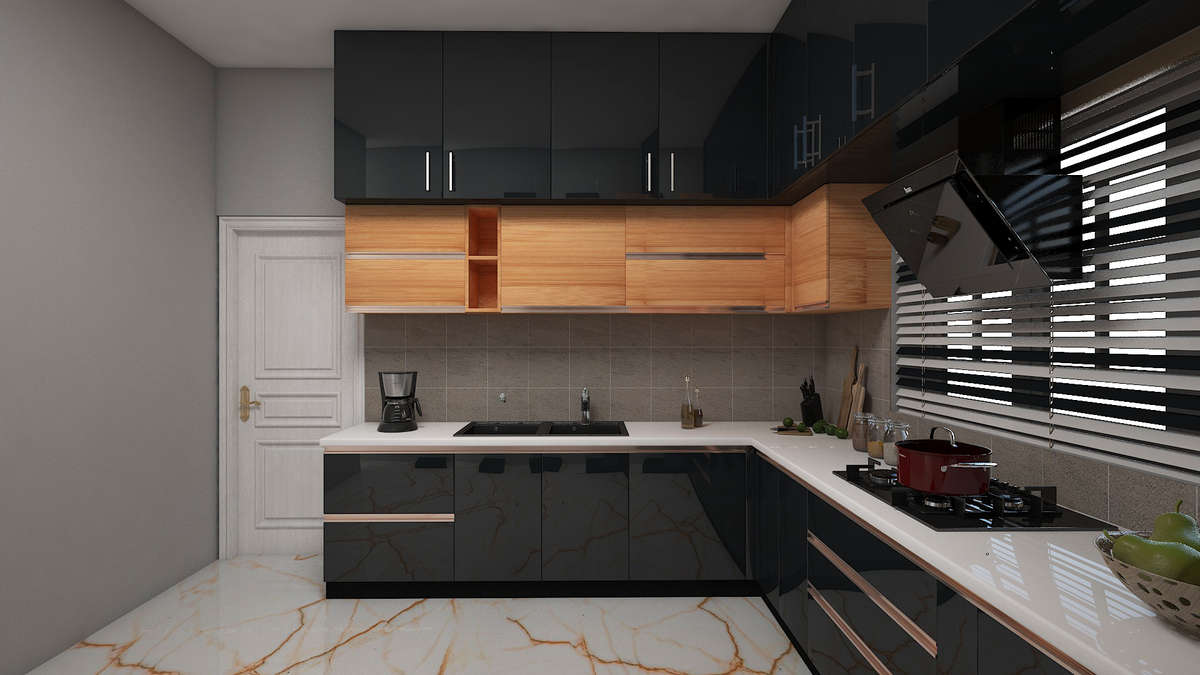 Kitchen, Storage Designs by Architect AKHIL JOHNY, Alappuzha | Kolo