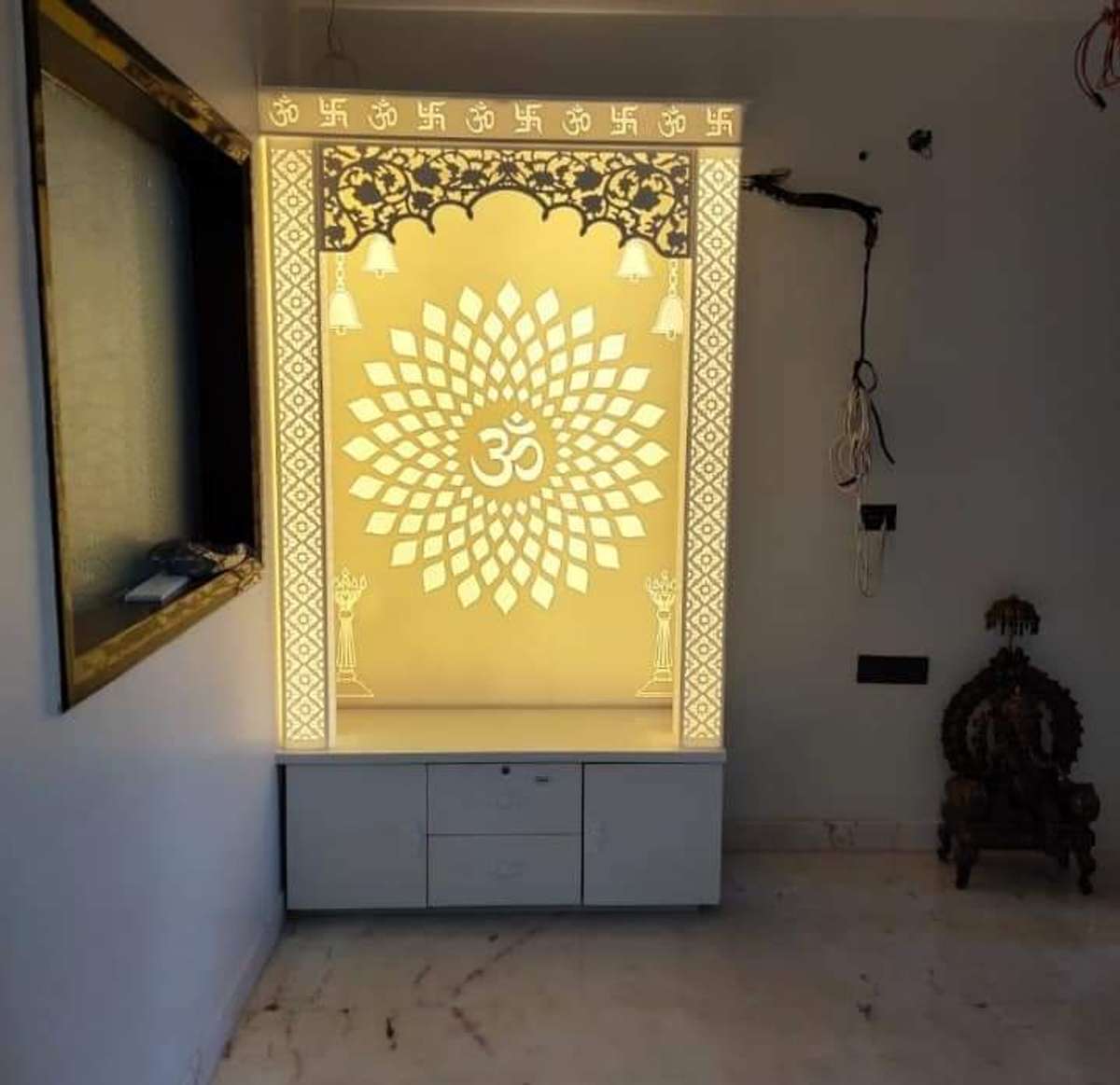 Prayer Room, Storage Designs by Interior Designer Amir ali, Ghaziabad | Kolo