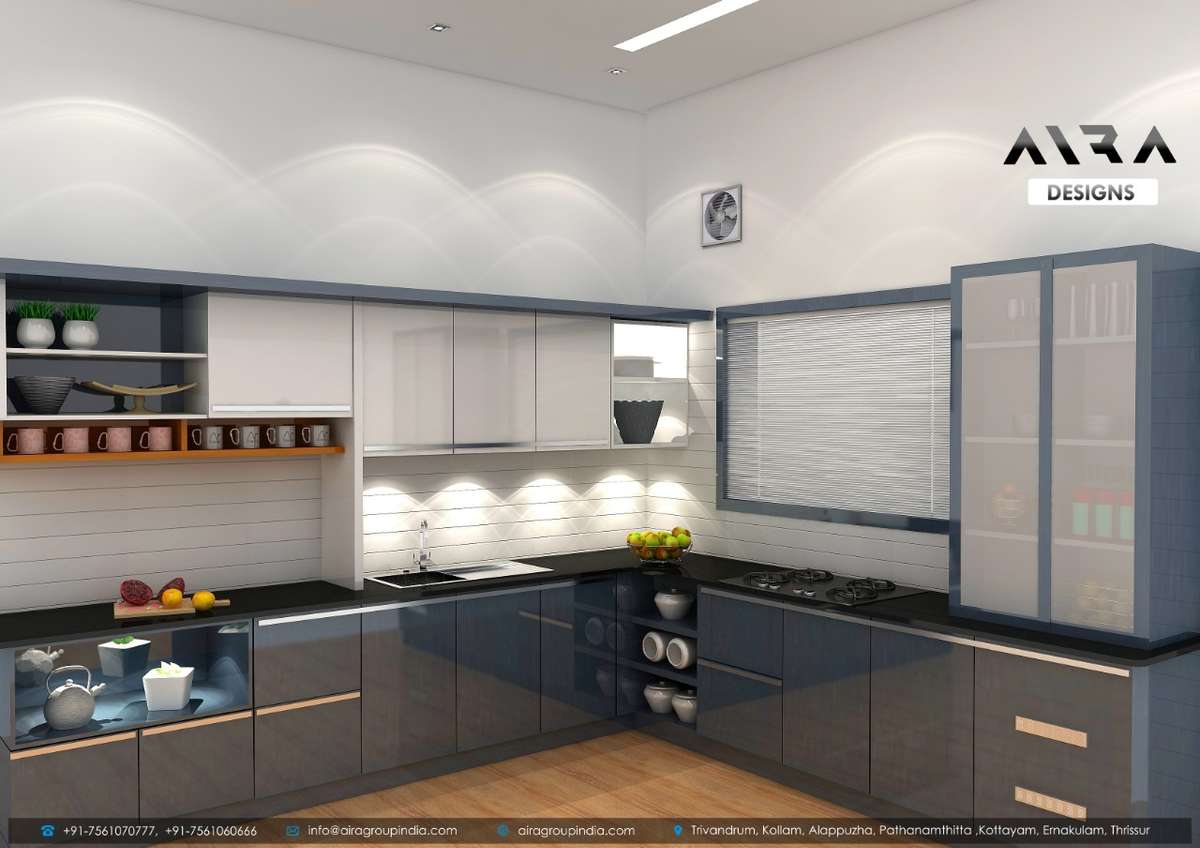 Kitchen, Storage Designs by Civil Engineer Anand raj, Alappuzha | Kolo
