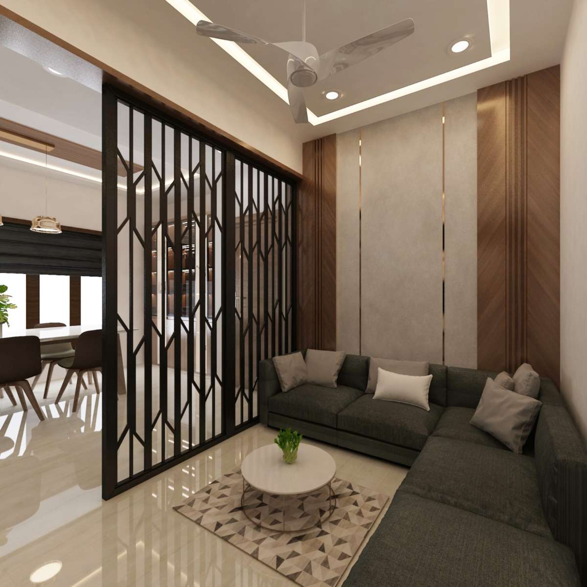 Ceiling, Dining, Furniture, Table, Lighting Designs by 3D & CAD jamshi cv, Kannur | Kolo