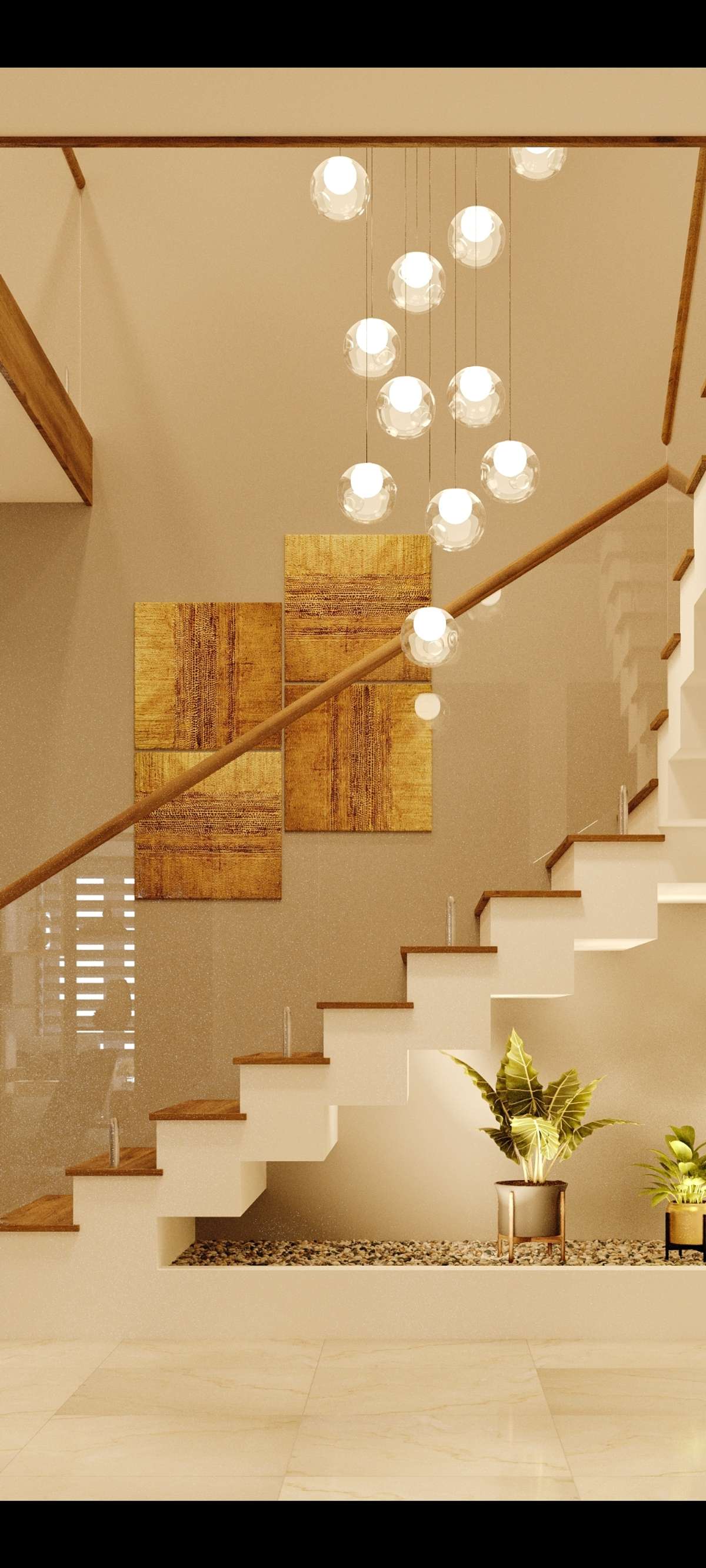 Lighting, Staircase Designs by 3D & CAD Ashwell Prince, Malappuram | Kolo