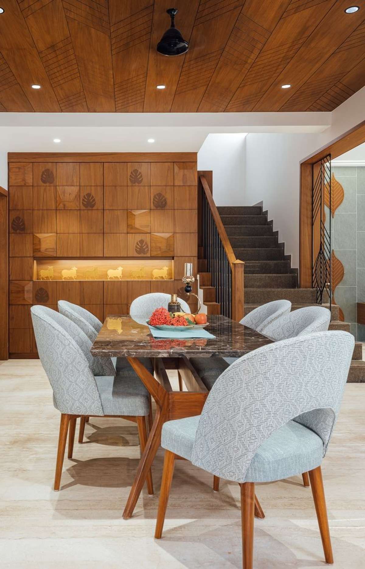 Dining, Furniture, Storage, Table, Staircase Designs by Architect Er Manoj Bhati, Jaipur | Kolo