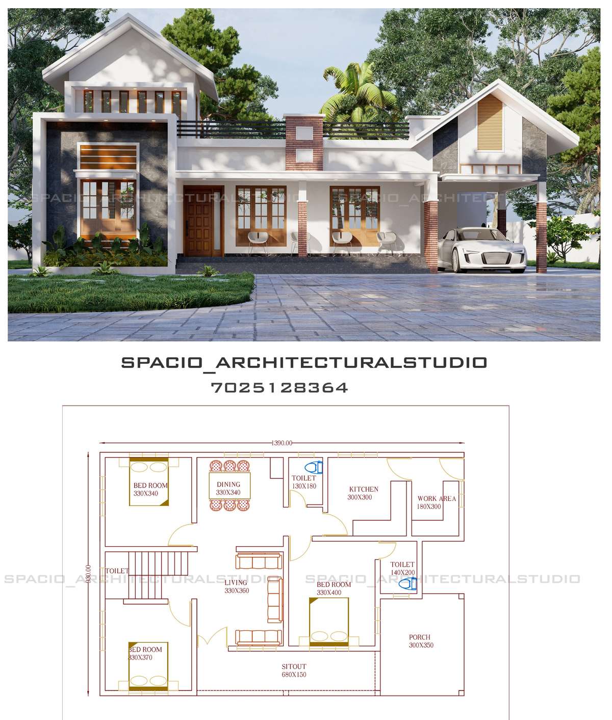 Designs by Architect spacio architecturalstudio, Malappuram | Kolo