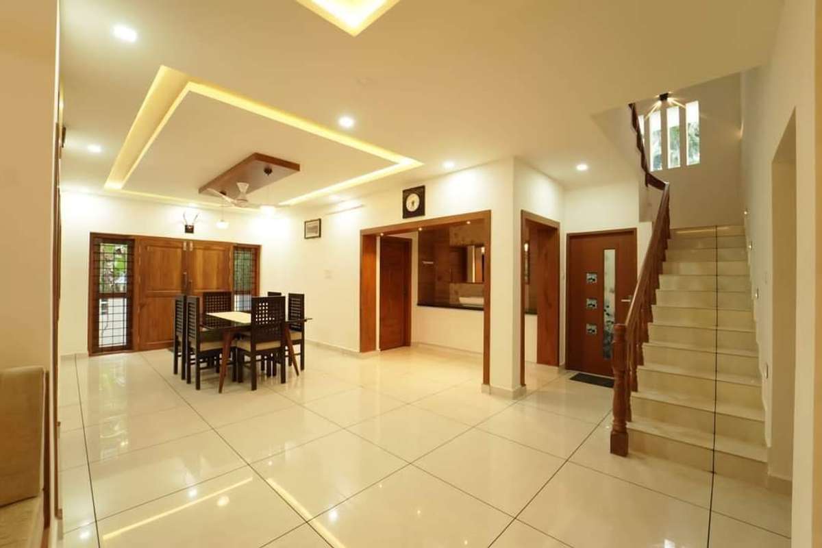 Ceiling, Furniture, Staircase, Table, Dining Designs by Interior Designer designer interior 9744285839, Malappuram | Kolo