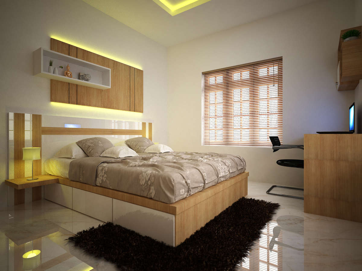 Furniture, Storage, Bedroom, Window, Wall Designs by Interior Designer sajin sunny, Thrissur | Kolo