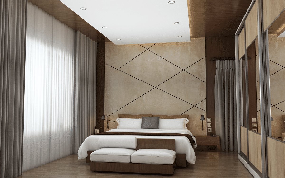 Ceiling, Furniture, Bedroom, Storage, Wall Designs by Contractor Khalid pothuvachola, Palakkad | Kolo