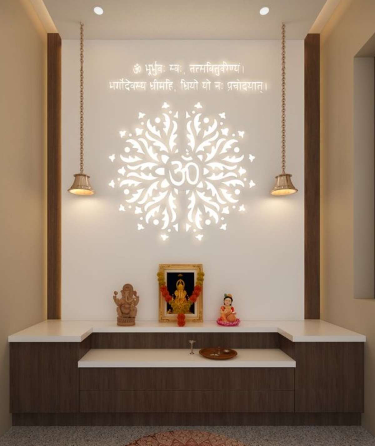 Prayer Room, Storage Designs by Contractor Modern Interior Resolution, Delhi | Kolo