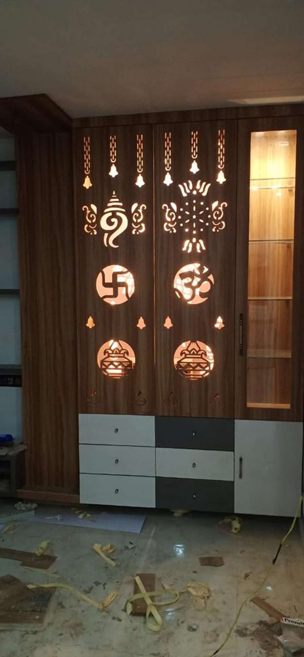 Prayer Room, Storage Designs by Interior Designer RS KREATIONS, Delhi | Kolo