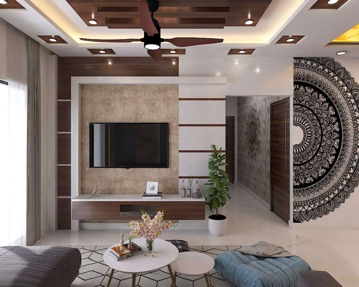 Ceiling, Furniture, Lighting, Living, Table, Storage Designs by Architect mohit sharma, Panipat | Kolo