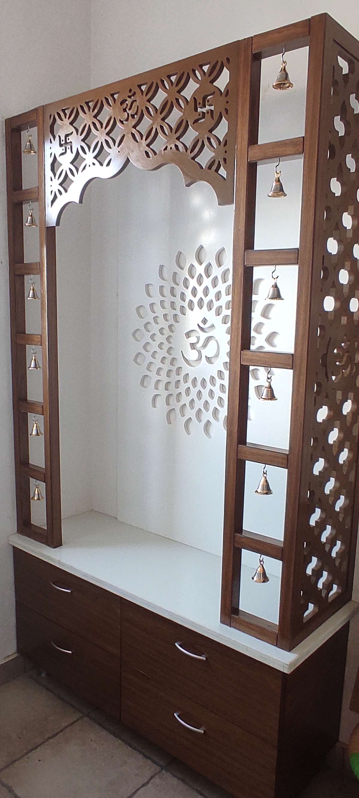 Prayer Room, Storage Designs by Carpenter Ali Hasan, Faridabad | Kolo