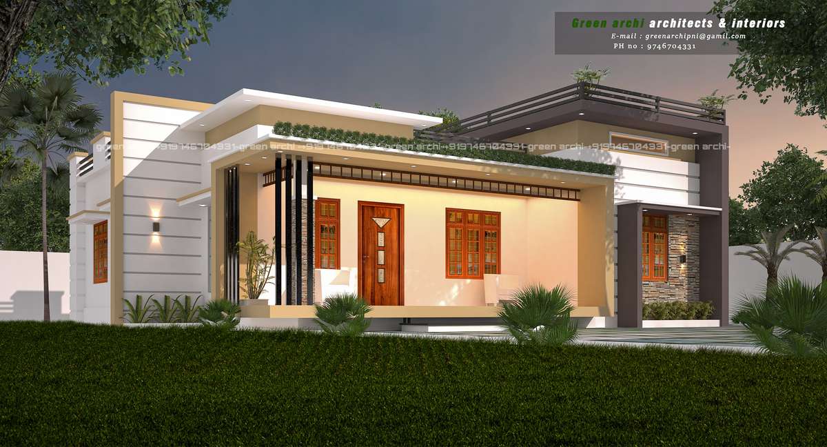 Exterior, Lighting Designs by Architect Green Archi, Malappuram | Kolo