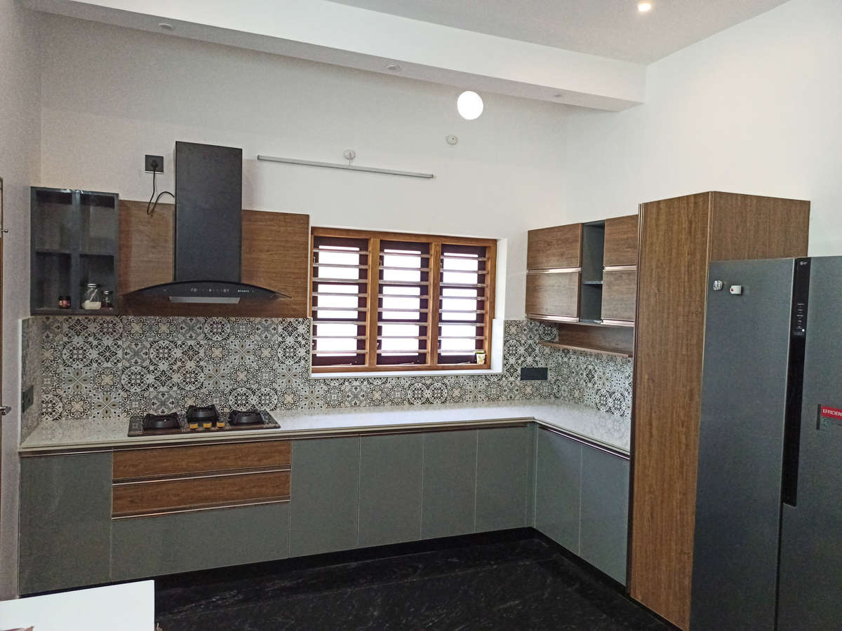 Kitchen, Storage Designs by Interior Designer Saji Mohan, Kollam | Kolo