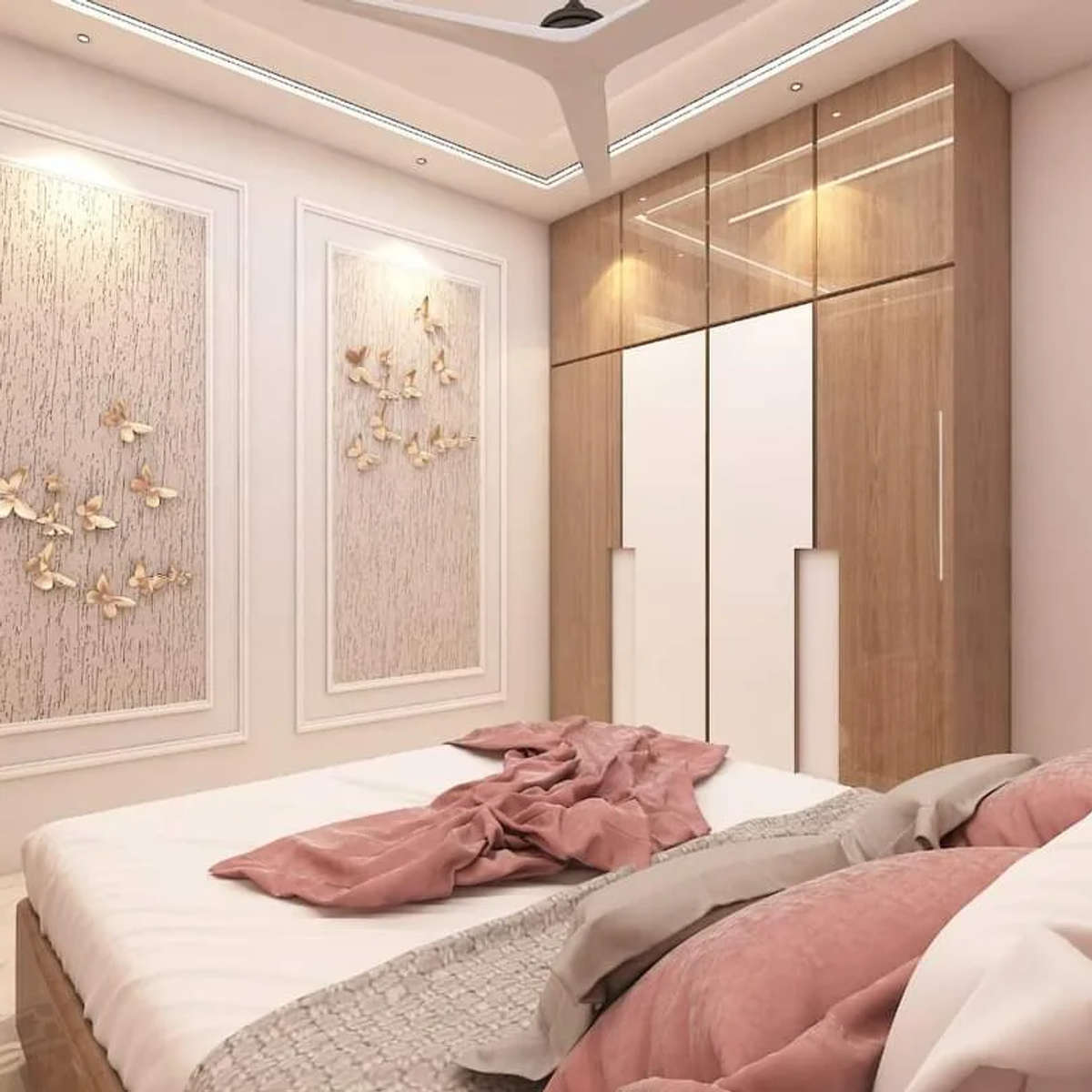 Furniture, Lighting, Bedroom, Storage Designs by Interior Designer Saddam Home Interiors, Delhi | Kolo