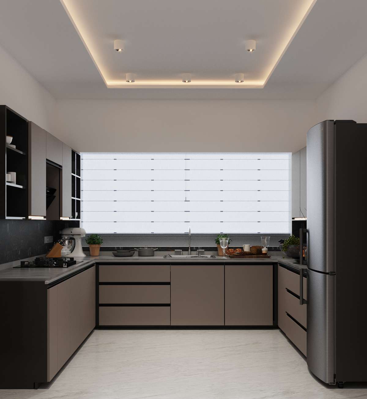 Ceiling, Lighting, Kitchen, Storage Designs by 3D & CAD Faa sthaayi, Kozhikode | Kolo