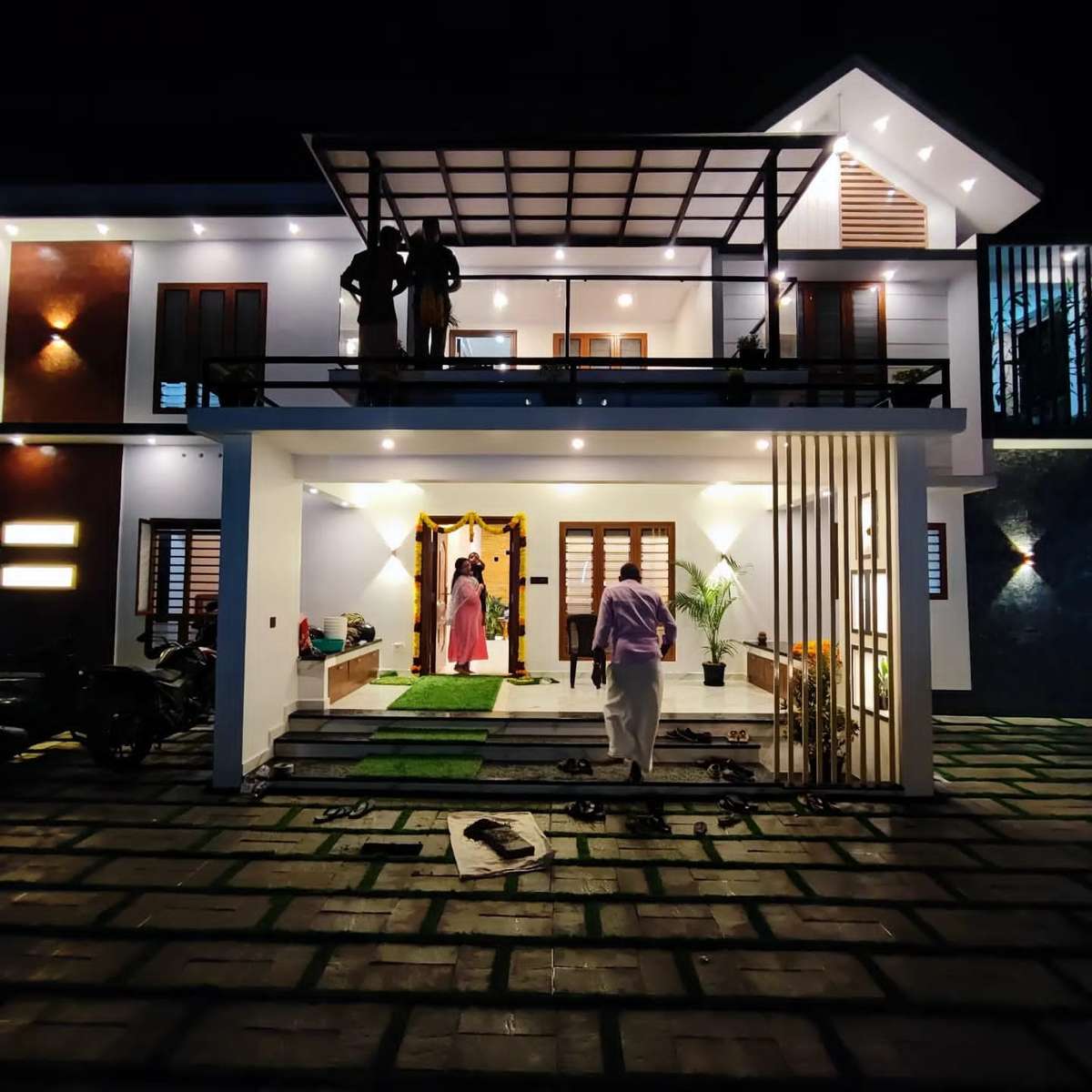 Exterior, Lighting Designs by Civil Engineer AFSAL AMANULLA faab developers, Kollam | Kolo