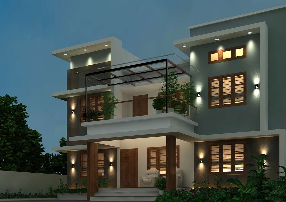 Exterior, Lighting Designs by Civil Engineer Liviya k, Kozhikode | Kolo