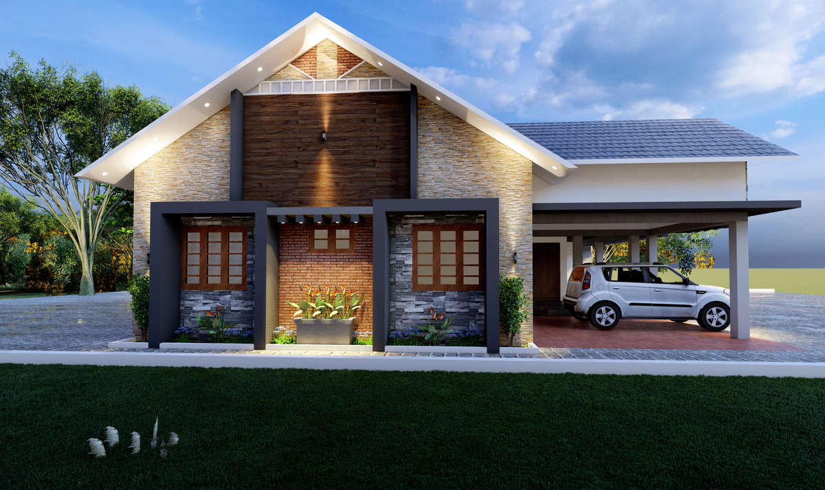Exterior, Lighting Designs by Civil Engineer Er Vishnu Gopinath, Ernakulam | Kolo
