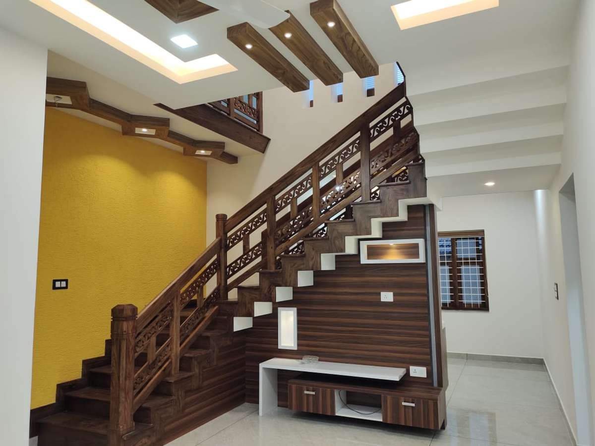 Living, Storage, Staircase Designs by Painting Works Anoop Anoopkrishna, Palakkad | Kolo