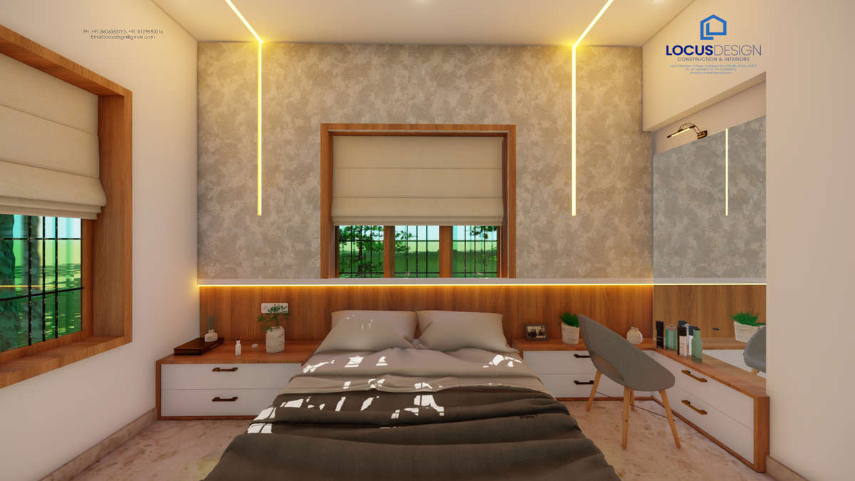 Furniture, Storage, Bedroom, Window, Wall Designs by Architect Mubassir ck, Malappuram | Kolo