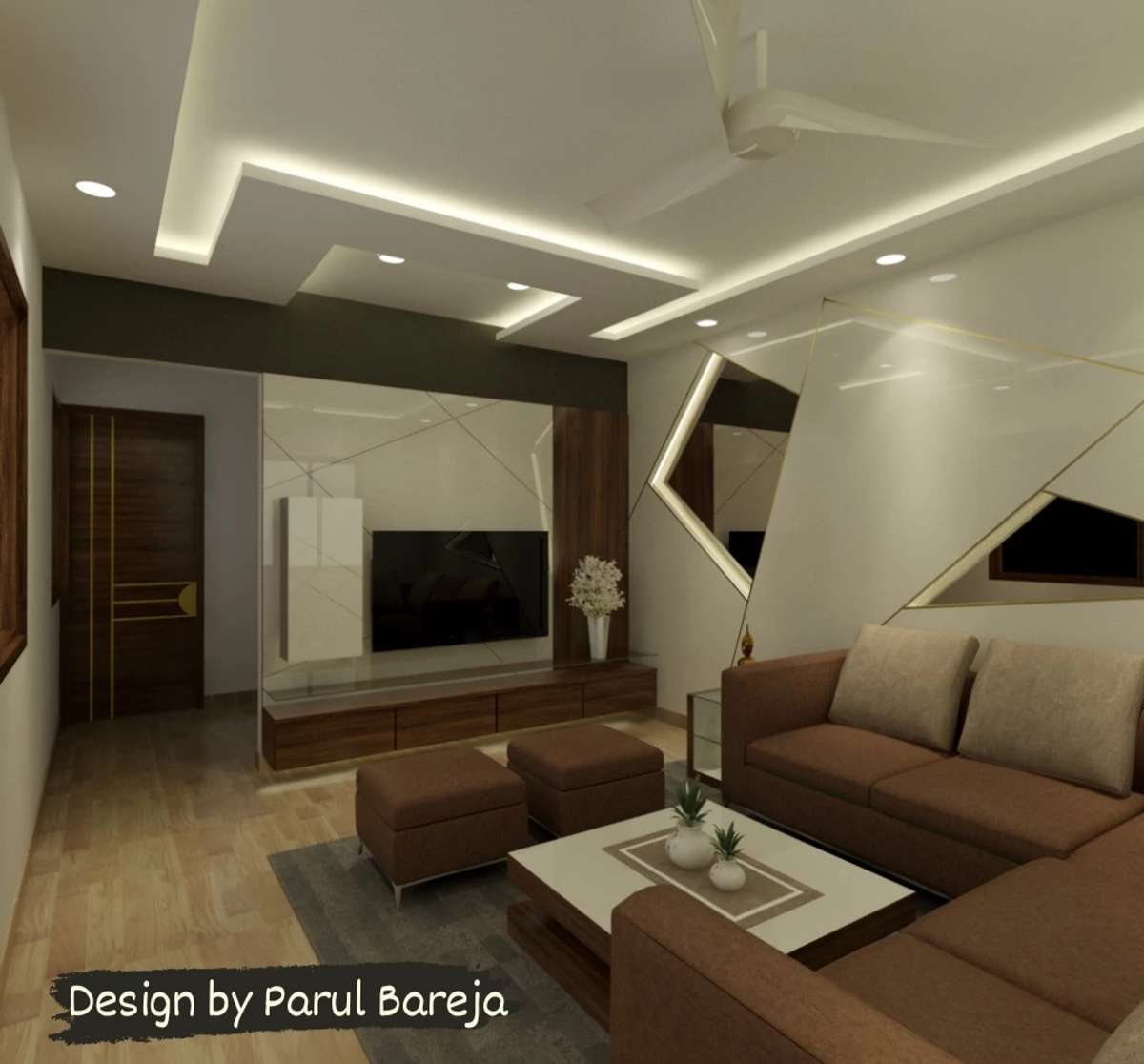 Ceiling, Lighting, Furniture, Living, Table Designs by Interior Designer Bareja Parul, Delhi | Kolo