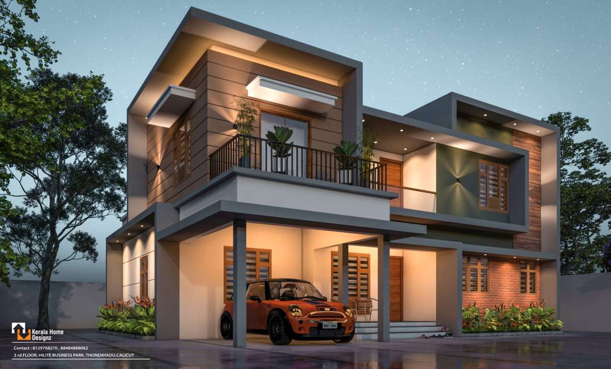 Exterior, Lighting Designs by 3D & CAD Kerala Home Designz, Kozhikode | Kolo