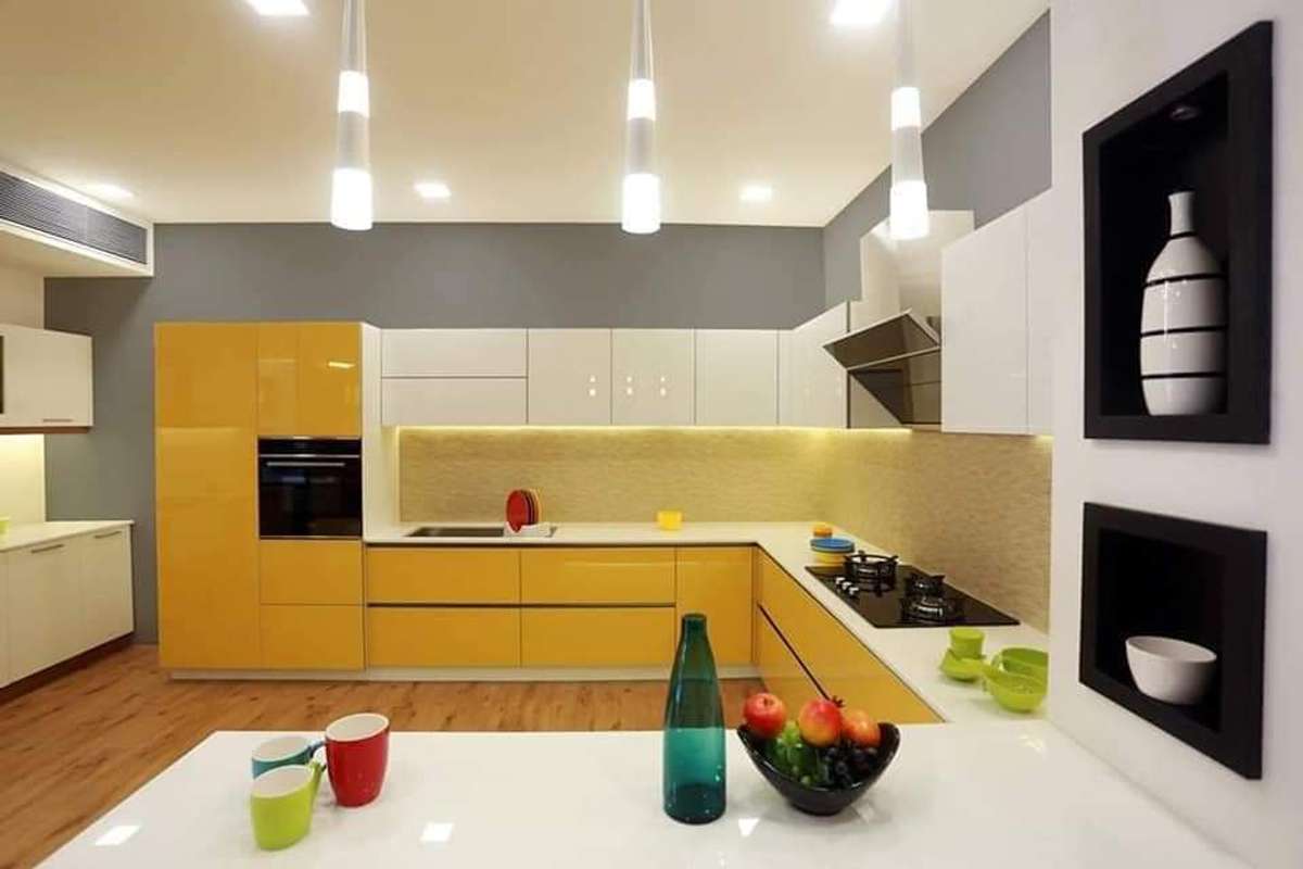Kitchen, Storage, Lighting Designs by Carpenter Follow Kerala Carpenters work, Ernakulam | Kolo
