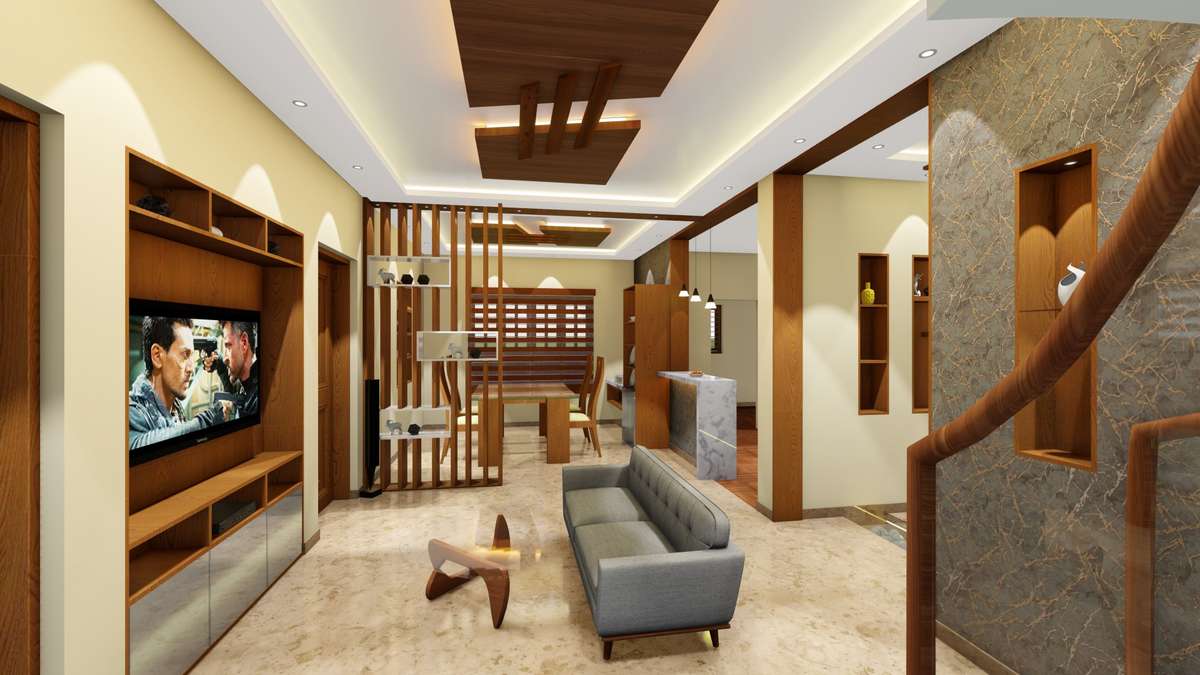Kitchen, Lighting, Storage Designs by Contractor Vipin Sudarsanan, Kollam | Kolo