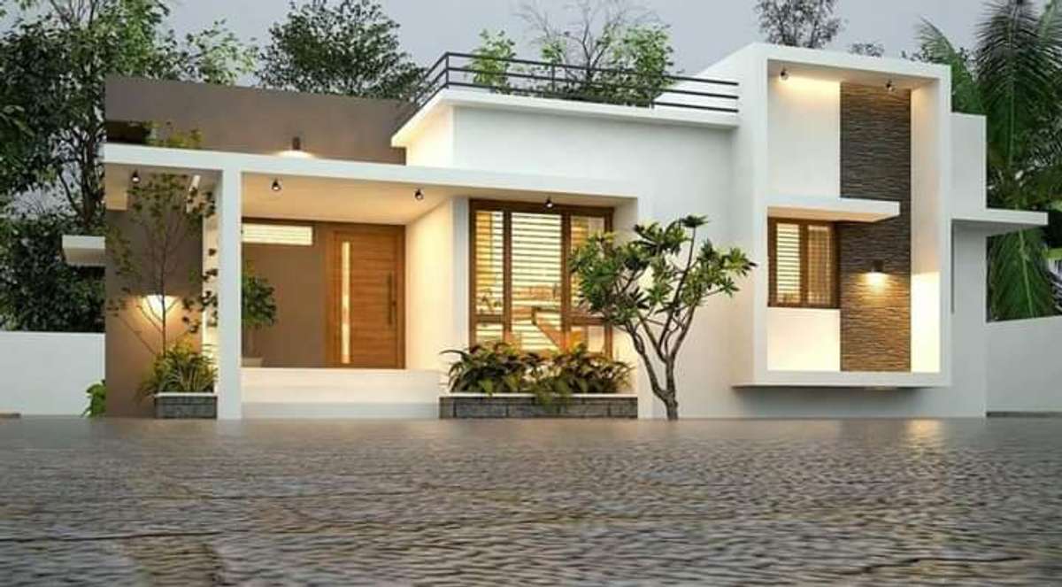 Exterior, Lighting Designs by Architect KERALA HOMES DESIGN, Ernakulam | Kolo