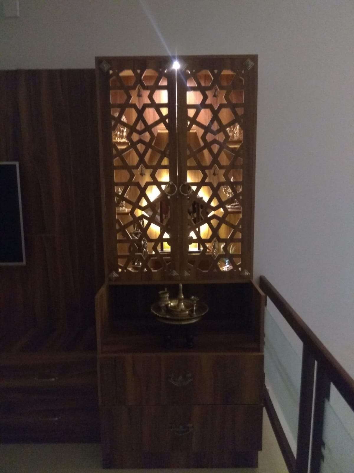 Lighting, Prayer Room, Storage Designs by Contractor The Carpenter Lifestyles, Ernakulam | Kolo