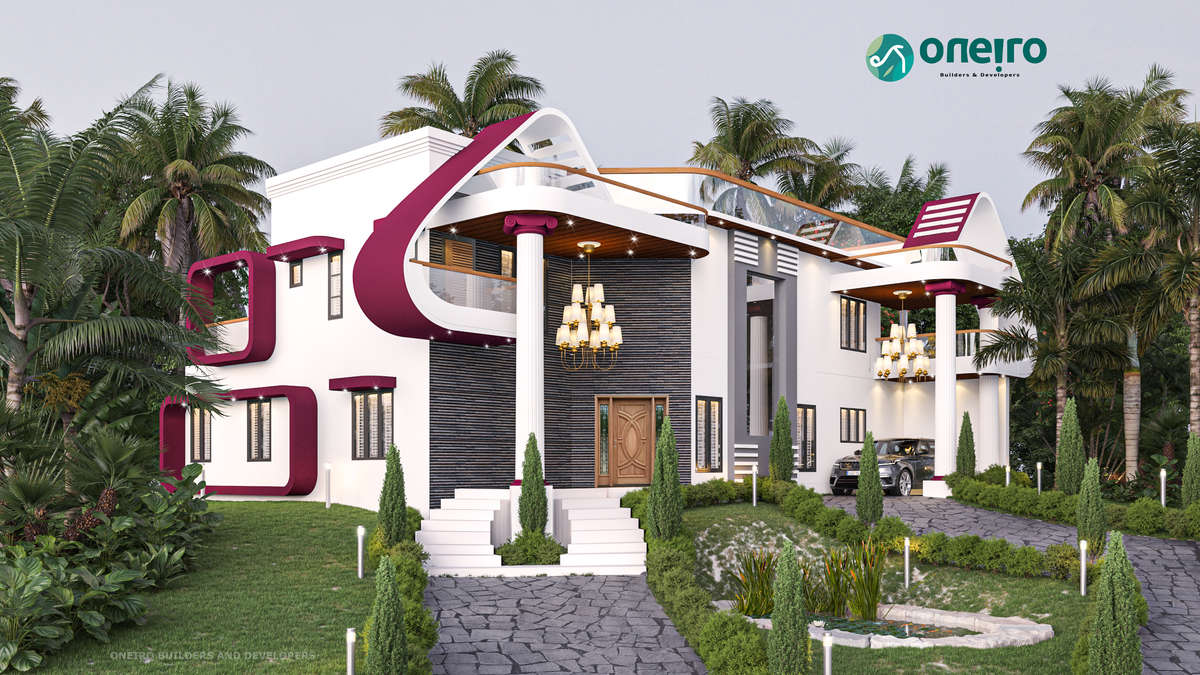 Outdoor, Exterior Designs by Contractor Oneiro Builders and developers, Pathanamthitta | Kolo