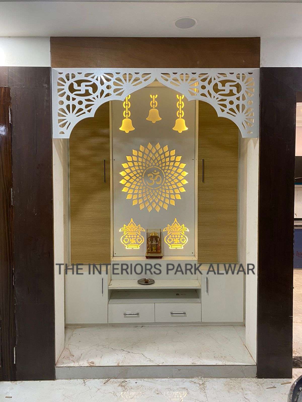 Prayer Room, Storage Designs by Interior Designer Mohit kumar Chandwani, Alwar | Kolo