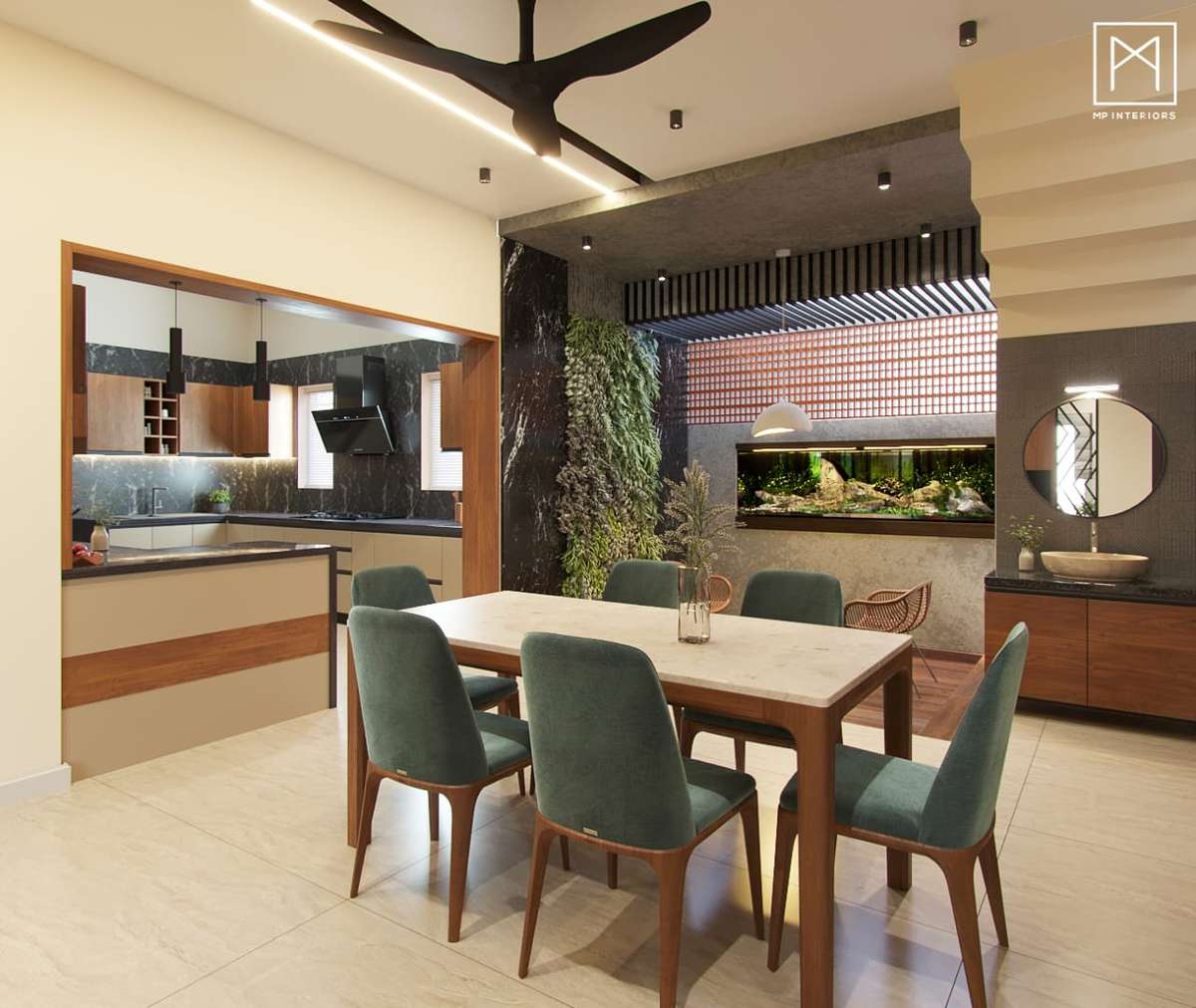 Furniture, Dining, Lighting, Table Designs by Interior Designer mp interiors, Kottayam | Kolo