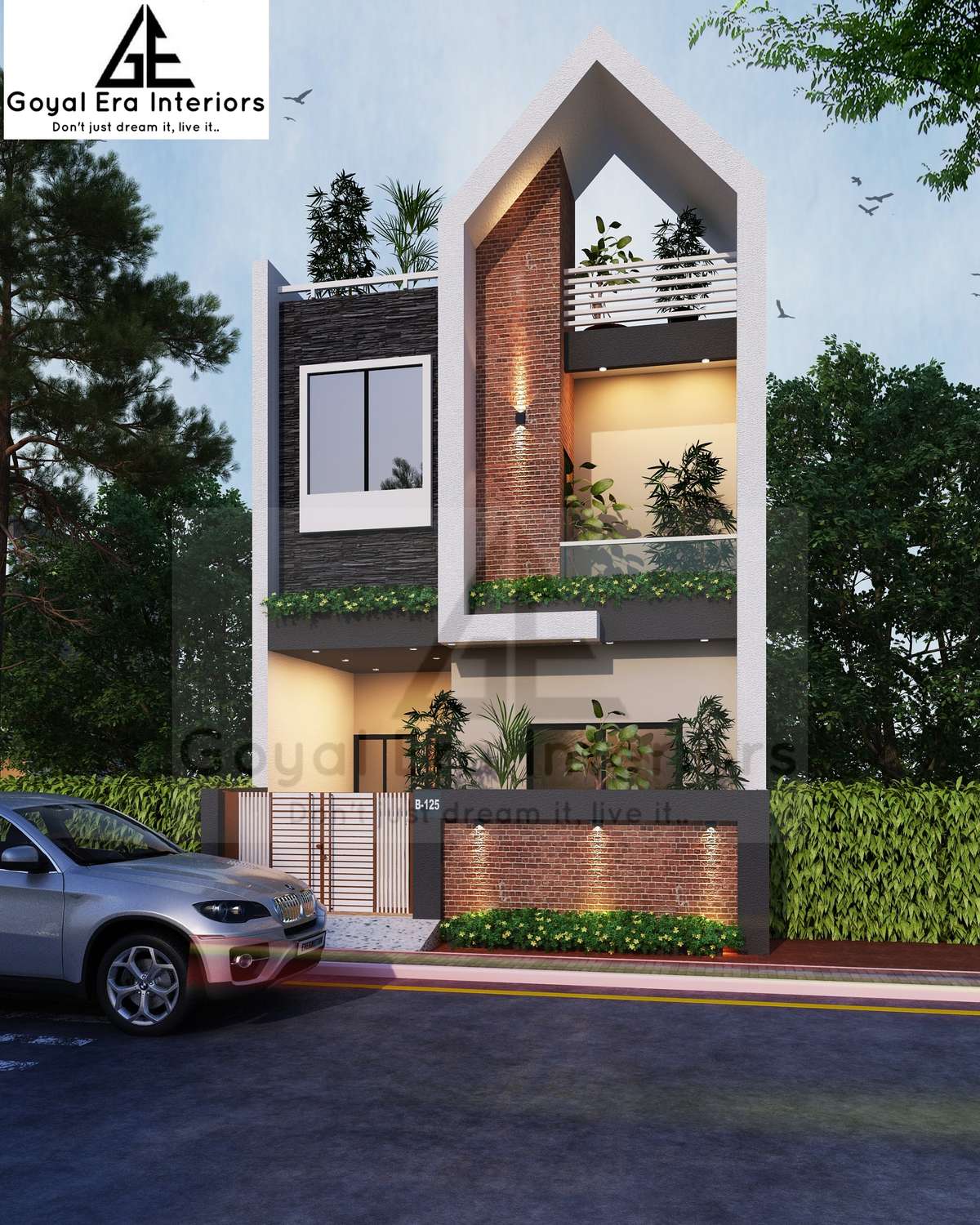 Exterior, Lighting Designs by Interior Designer Niharika Goyal, Indore | Kolo