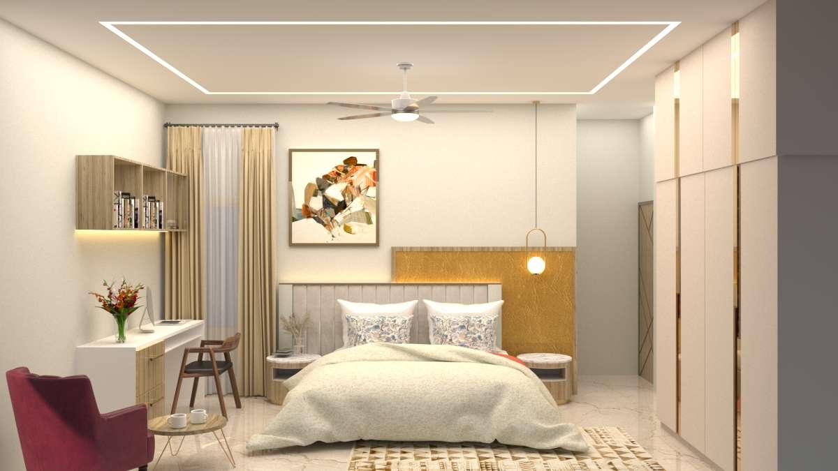 Furniture, Ceiling, Lighting, Storage, Bedroom Designs by Interior Designer Gunjan Deshma, Jaipur | Kolo