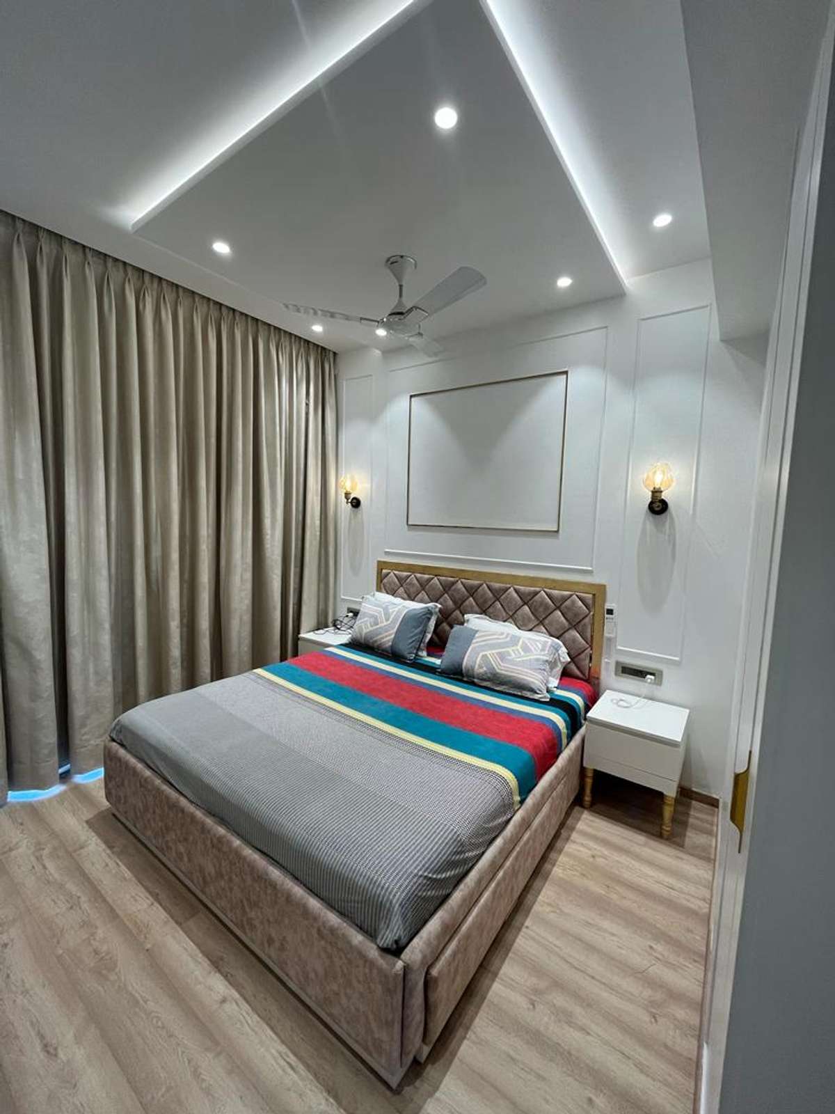 Ceiling, Furniture, Bedroom, Storage Designs by Interior Designer Gauri Interior, Delhi | Kolo