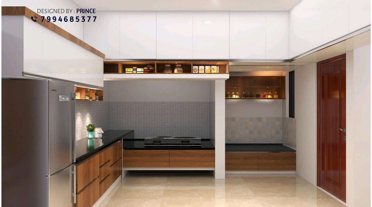 Kitchen, Storage, Door Designs by Civil Engineer Prince Raju, Wayanad | Kolo