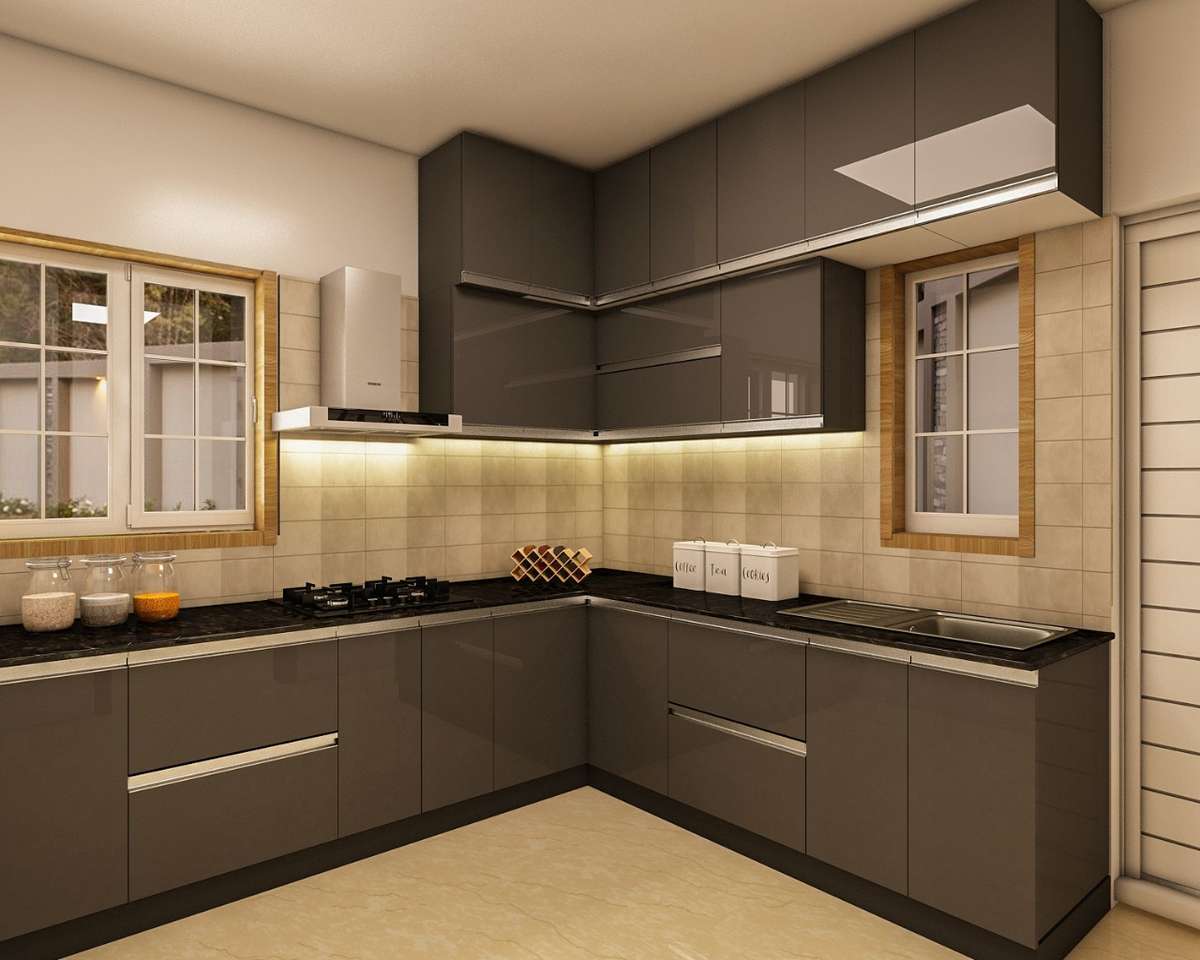 Kitchen, Storage, Lighting Designs by Interior Designer Elegant home interiors, Wayanad | Kolo