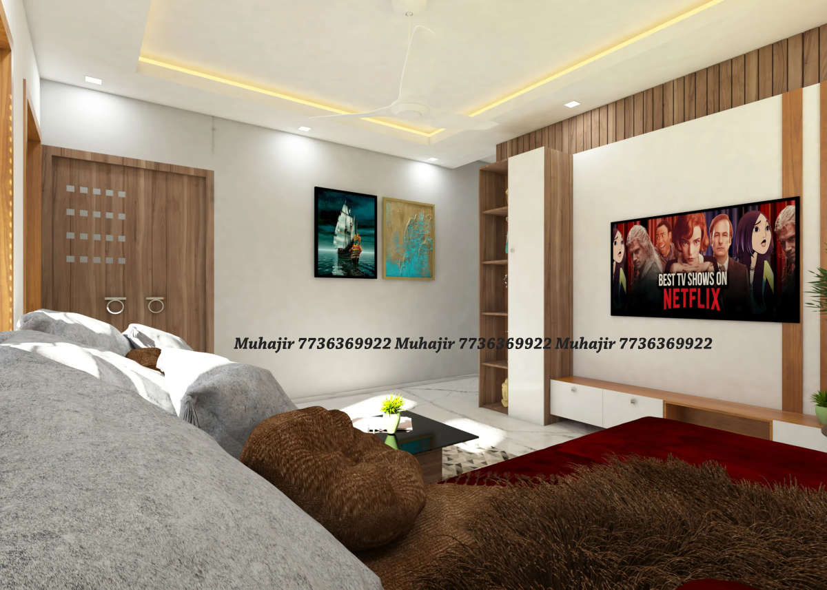 Bedroom, Furniture, Ceiling, Lighting, Storage, Wall Designs by