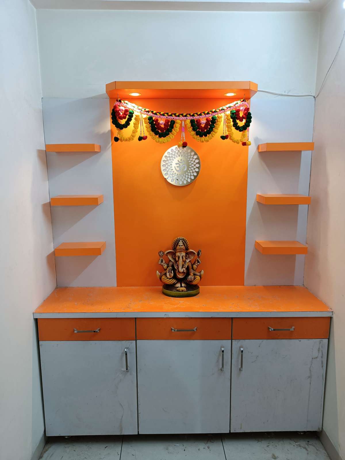 Prayer Room, Storage Designs by Carpenter Ganpat jangid, Jaipur | Kolo