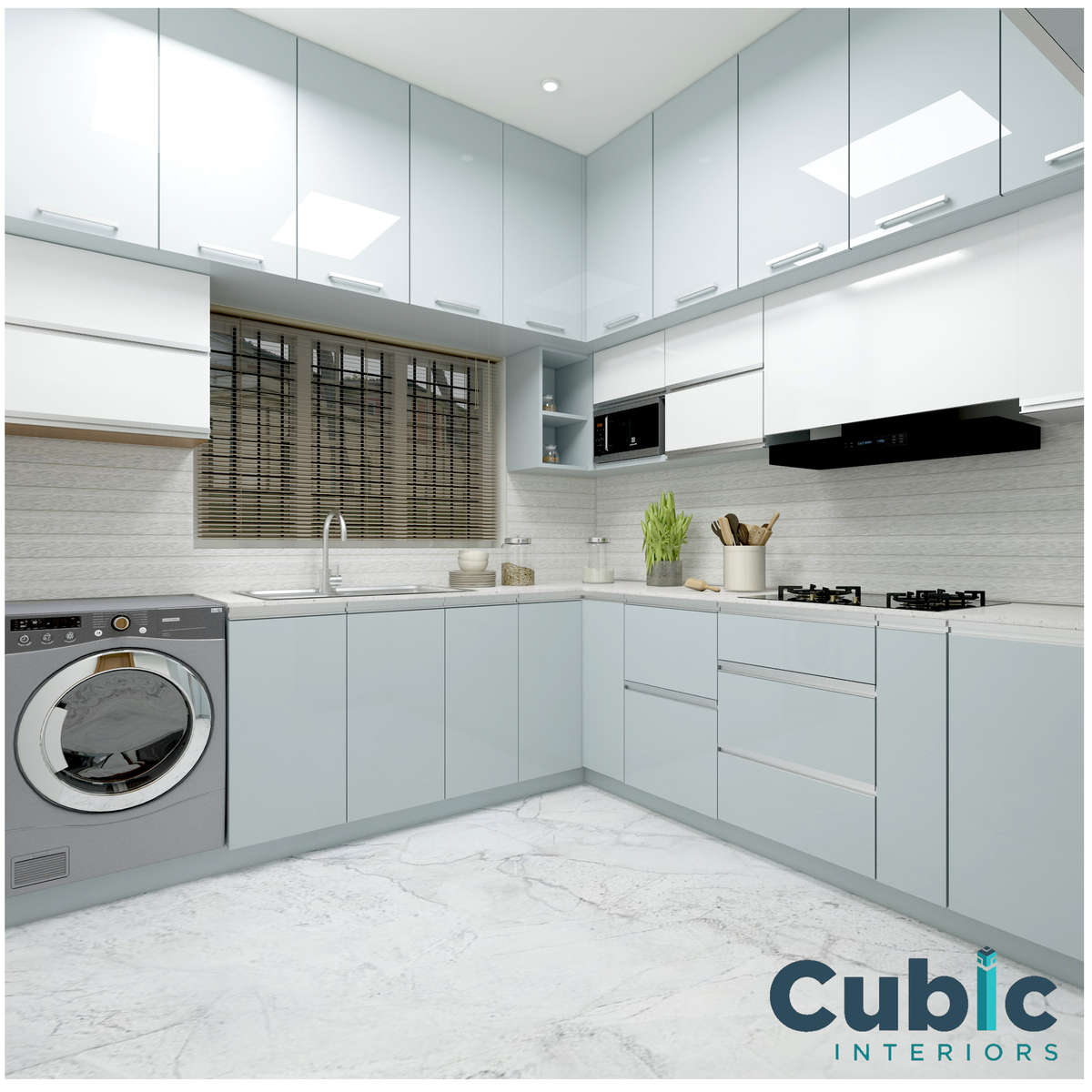 Kitchen, Storage Designs by Interior Designer Cubic Interiors, Palakkad | Kolo