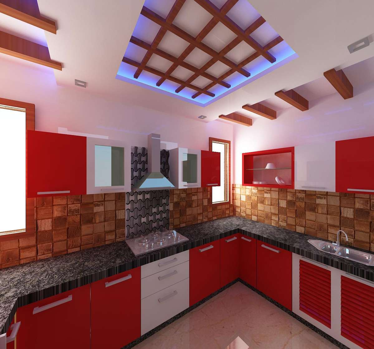 Ceiling, Kitchen, Storage, Lighting Designs by Interior Designer Samar pardhan, Delhi | Kolo