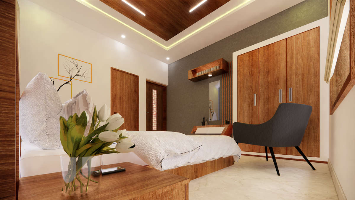 Bedroom, Ceiling, Furniture, Lighting, Storage Designs by Civil Engineer Er Irshad, Malappuram | Kolo