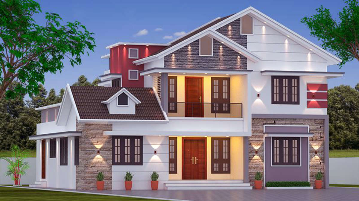 Exterior, Lighting Designs by Interior Designer DPR builders, Thiruvananthapuram | Kolo