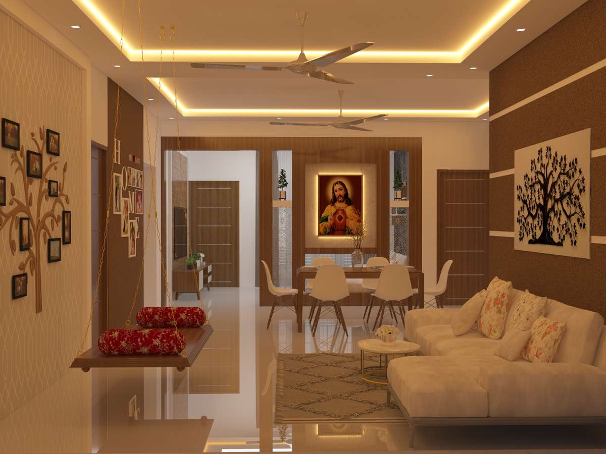 Lighting, Living, Furniture, Dining, Table Designs by Interior Designer jeffin cherian, Kottayam | Kolo