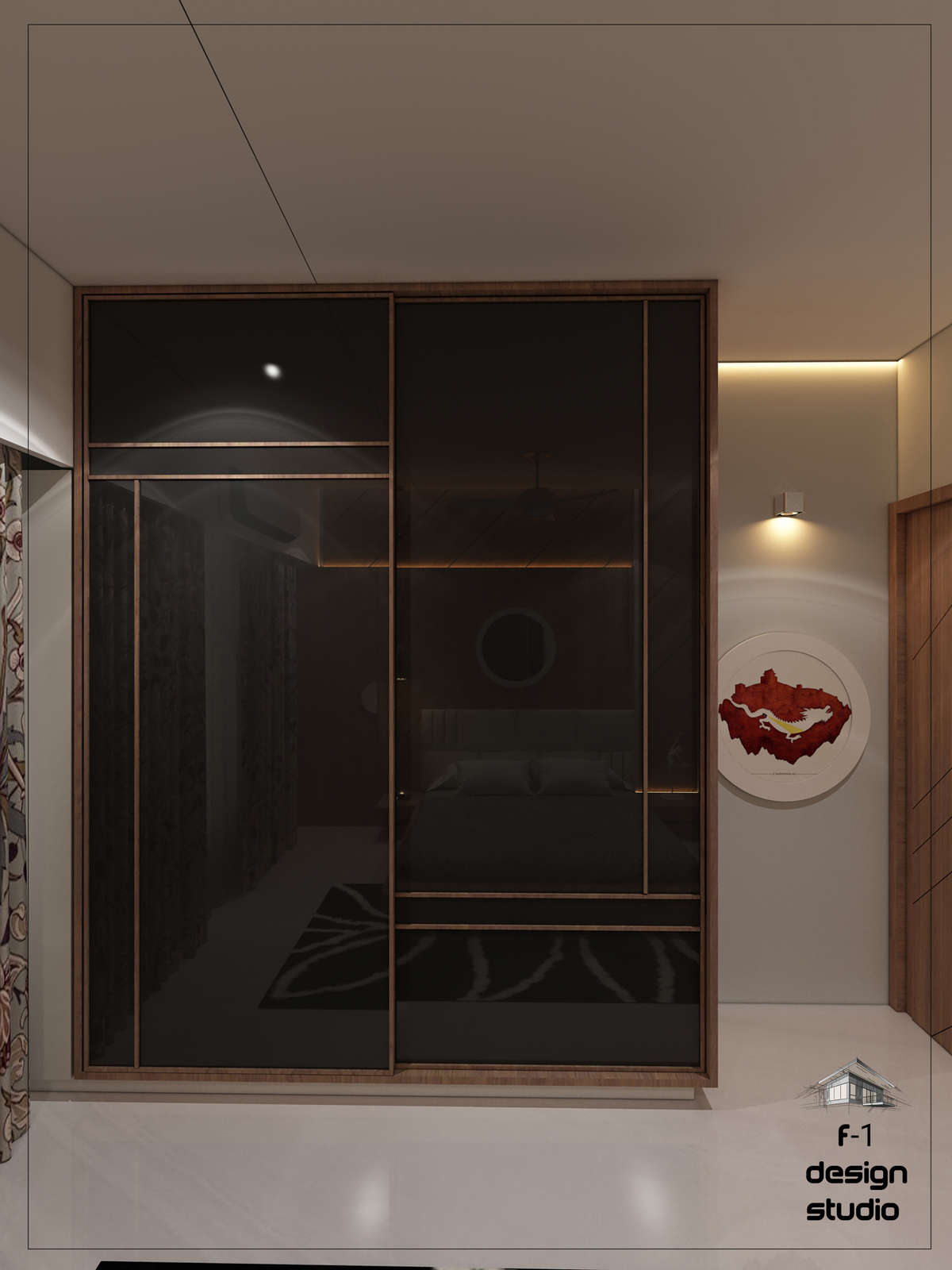 Furniture, Storage, Bedroom, Wall, Ceiling Designs by Interior Designer Id Yogi Jangid, Jaipur | Kolo