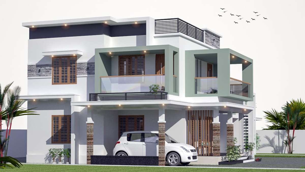 Flooring, Exterior Designs by 3D & CAD Akhi saj, Ernakulam | Kolo