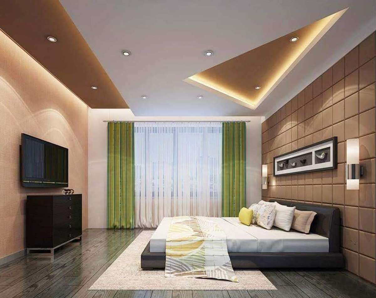 Bedroom, Ceiling, Furniture, Lighting, Storage Designs by Contractor Culture Interior, Delhi | Kolo