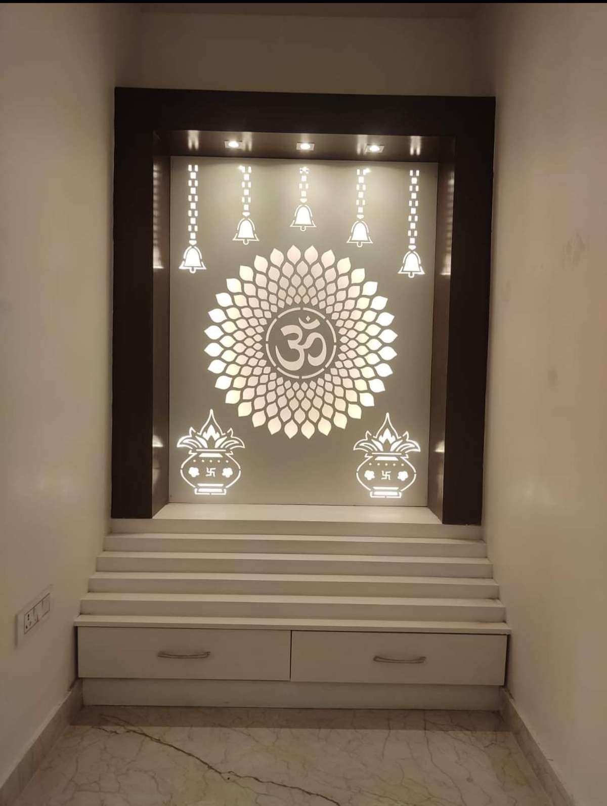 Lighting, Prayer Room, Storage Designs by Interior Designer Yaqub Khan, Faridabad | Kolo