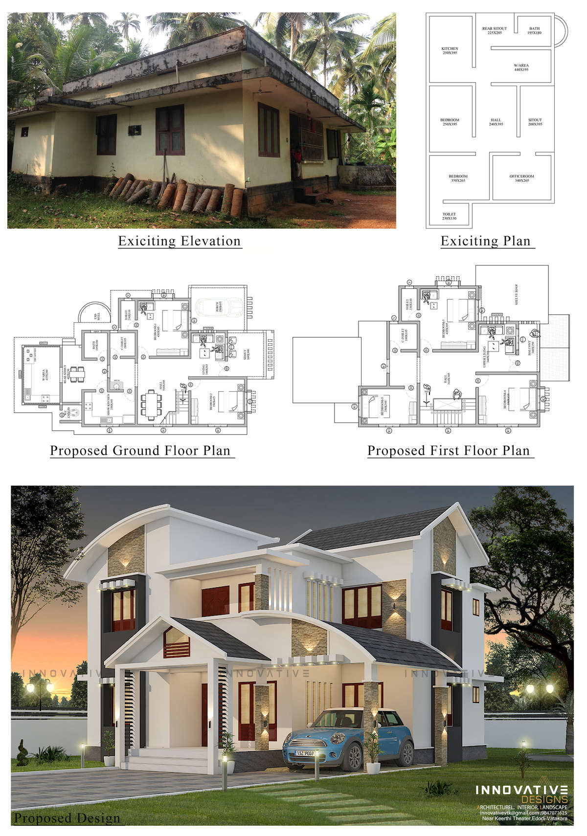 Exterior, Lighting Designs by Interior Designer Fayis Thangal, Kozhikode | Kolo