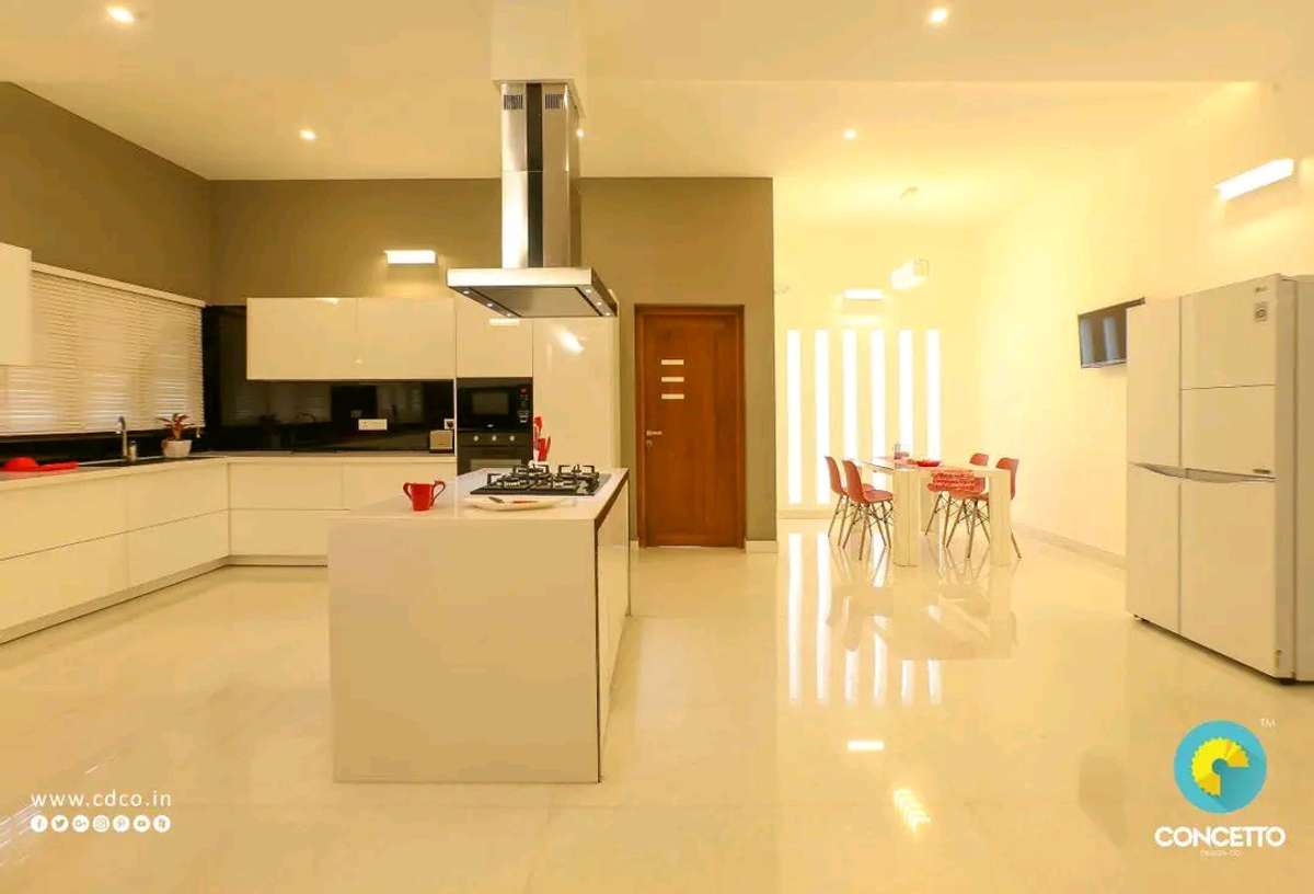 Kitchen, Storage, Dining, Furniture, Table Designs by Architect Concetto Design Co, Kozhikode | Kolo